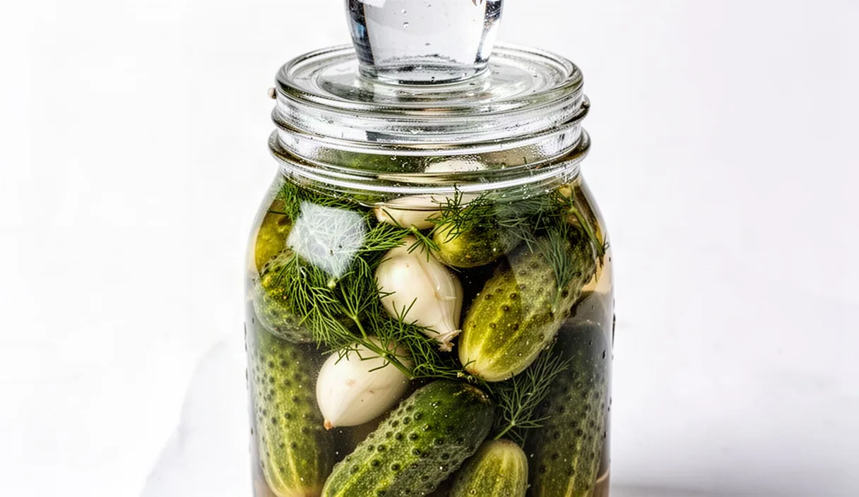 Making Crisp Salt-Brine Pickles in Mason Jars