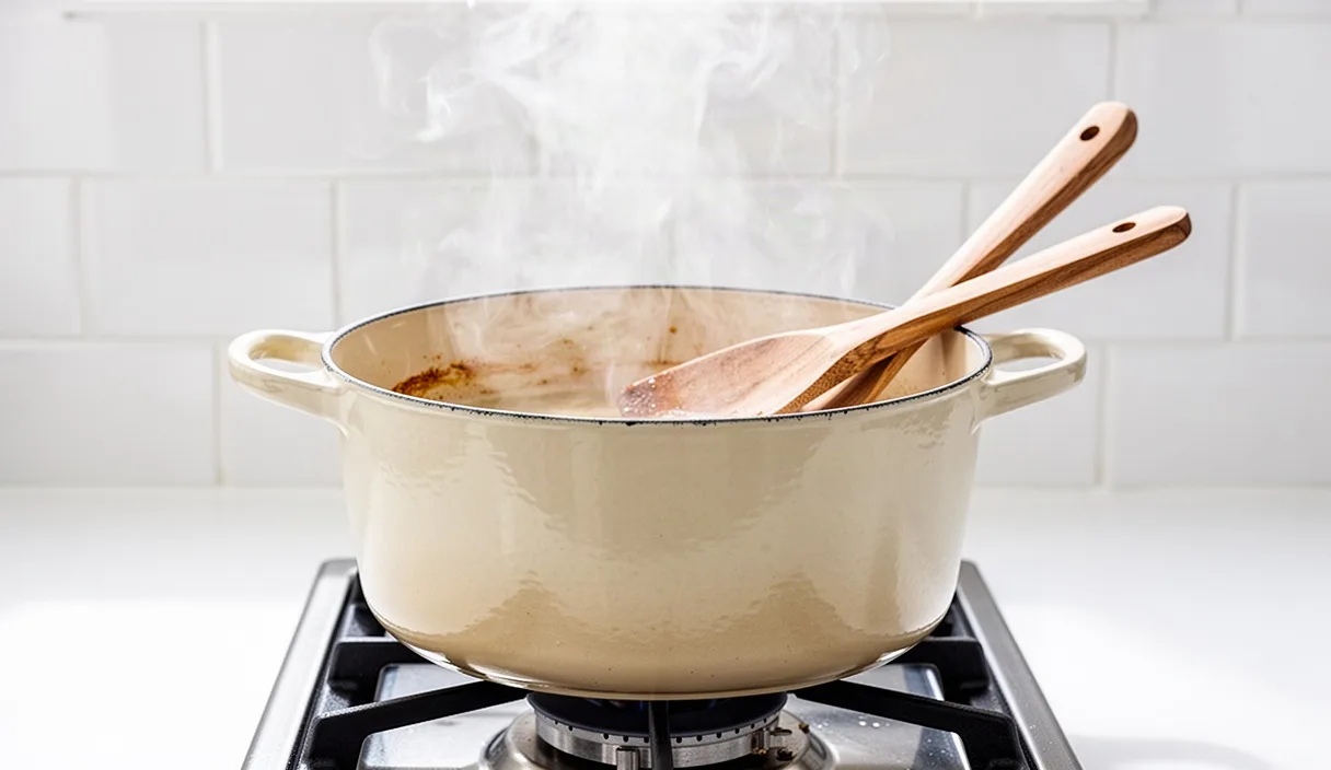 Removing Scorched Food from Enamel Dutch Ovens